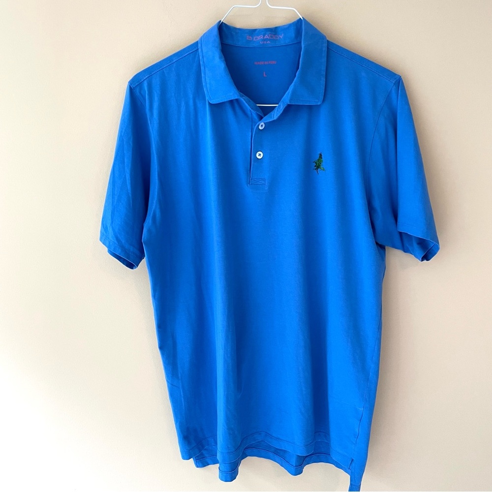 🔻LAST CHANCE🔻 B.DRADDY Pima Cotton Blend Golf Polo in Blue